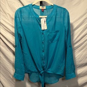 🌺NWT LEI Teal Button-Up Blouse (Bundled price-BIN2)